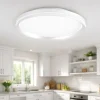 Plafoniere Moderne-Fabas Luce Plafoniera rotonda bianca isy led 2700k 3200k 4000k per cucina