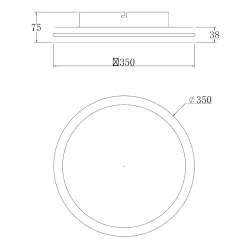 Plafoniere Moderne-Fabas Luce Plafoniera rotonda bianca isy led 2700k 3200k 4000k per cucina