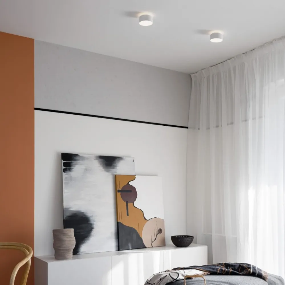 Plafoniere Moderne-Selezionato da Mazzolaluce Plafoniera rotonda bianca led 24w 3000k
