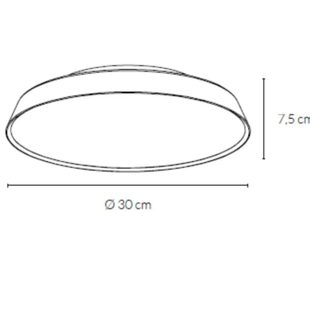 Plafoniere Moderne-Vivida International Plafoniera rotonda bianca led 20w 3000k 4000k dimmerabile vivida pinco