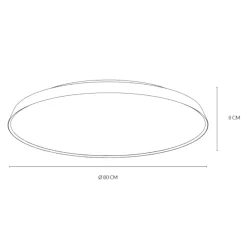 Plafoniere Moderne-Vivida International Plafoniera rotonda bianca vivida pinco led 80w 3000k 40000k