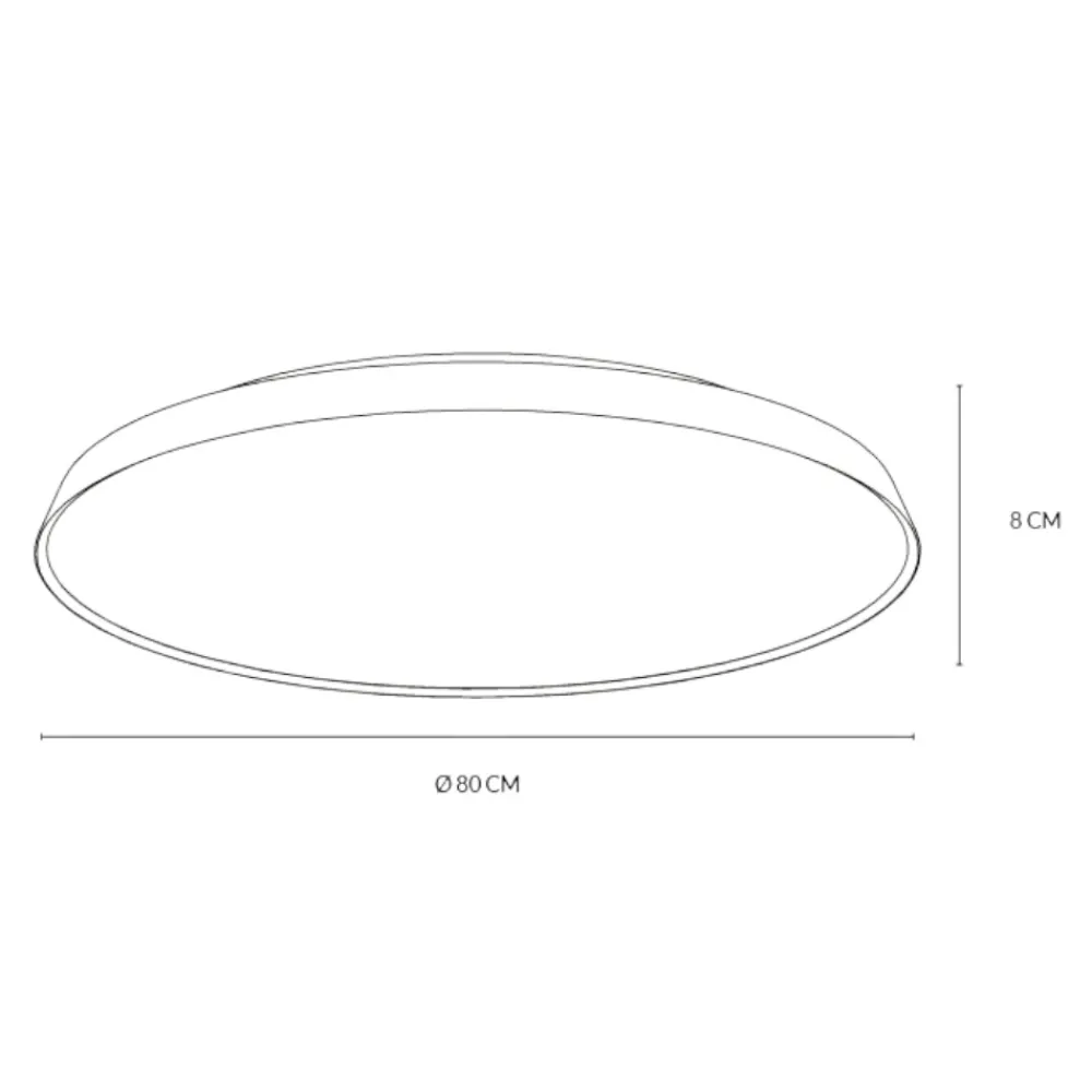 Plafoniere Moderne-Vivida International Plafoniera rotonda bianca vivida pinco led 80w 3000k 40000k