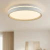 Plafoniere Moderne-Selezionato da Mazzolaluce Plafoniera rotonda bianco sabbia led 20w 2700k a 6500k cont elecomando