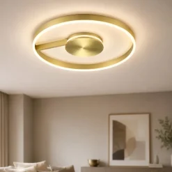 Plafoniere Moderne-Selezionato da Mazzolaluce Plafoniera rotonda bronzo led 48w cct 2700k 3000k 4000k dimmerabile per soggiorno moderno