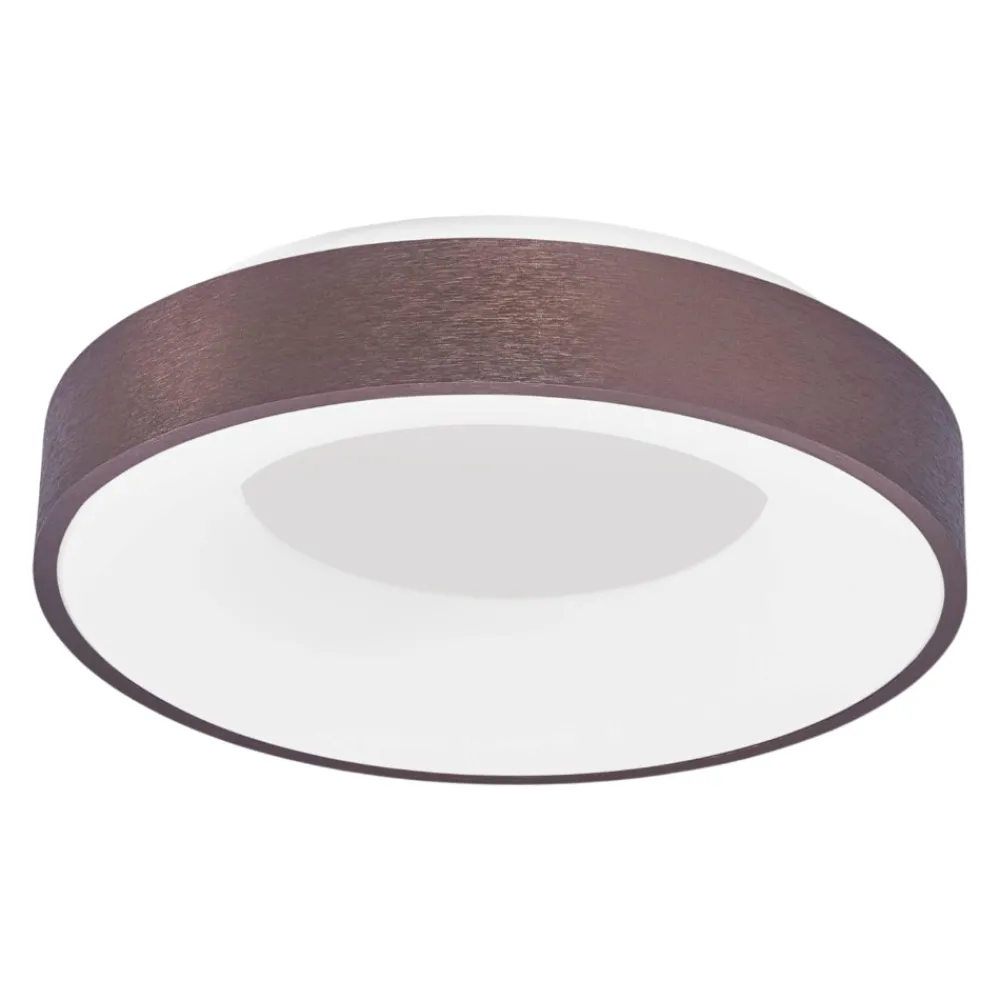 Plafoniere Moderne-Selezionato da Mazzolaluce Plafoniera rotonda cerchio 38 cm led 3000k marrone moderna