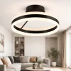 Plafoniere Moderne-Selezionato da Mazzolaluce Plafoniera rotonda circolare nera moderna led dimmerabile 2300k 3000k 4000k