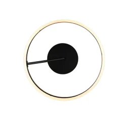 Plafoniere Moderne-Selezionato da Mazzolaluce Plafoniera rotonda circolare nera moderna led dimmerabile 2300k 3000k 4000k