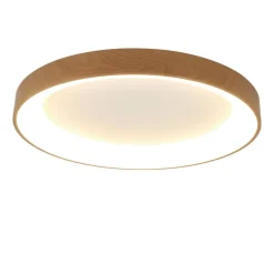 Plafoniere Moderne-Selezionato da Mazzolaluce Plafoniera rotonda 78cm effetto legno led 2700k a 5000k moderna