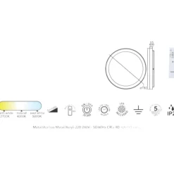 Plafoniere Moderne-Selezionato da Mazzolaluce Plafoniera rotonda 78cm effetto legno led 2700k a 5000k moderna