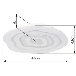 Plafoniere Moderne-Selezionato da Mazzolaluce Plafoniera rotonda design unico led 3000k 6500k