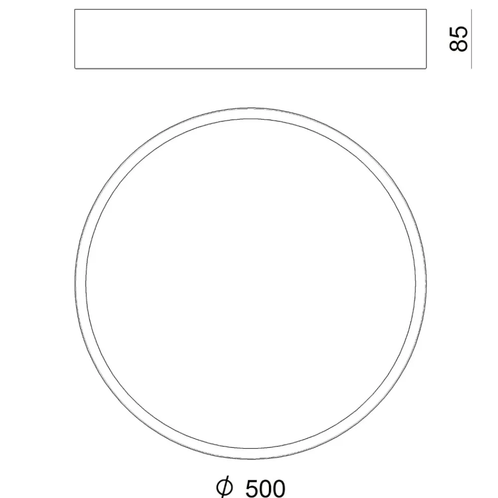 Plafoniere Moderne-Linea Light Plafoniera rotonda box sr bianca led 48w 3000k