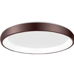 Plafoniere Moderne-Selezionato da Mazzolaluce Plafoniera rotonda marrone led 50w 3000k dimmerabile moderna