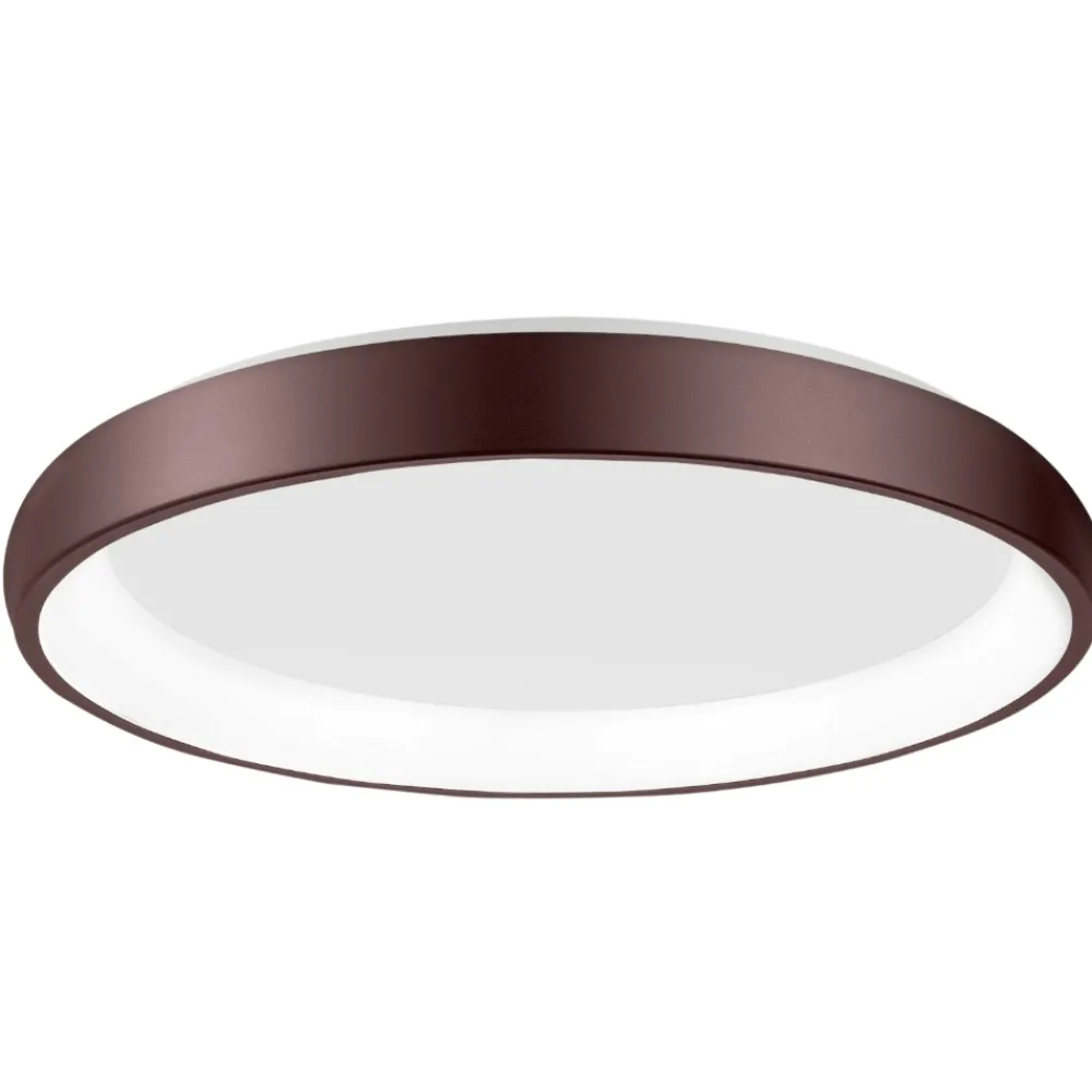 Plafoniere Moderne-Selezionato da Mazzolaluce Plafoniera rotonda marrone led 50w 3000k dimmerabile moderna
