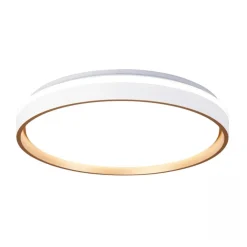Plafoniere Moderne-Selezionato da Mazzolaluce Plafoniera rotonda moderna bianco oro led 55w cct con telecomando