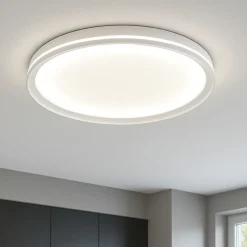 Plafoniere Moderne-Top Light Plafoniera rotonda moderna bianca 44w led cct biemissione luce area