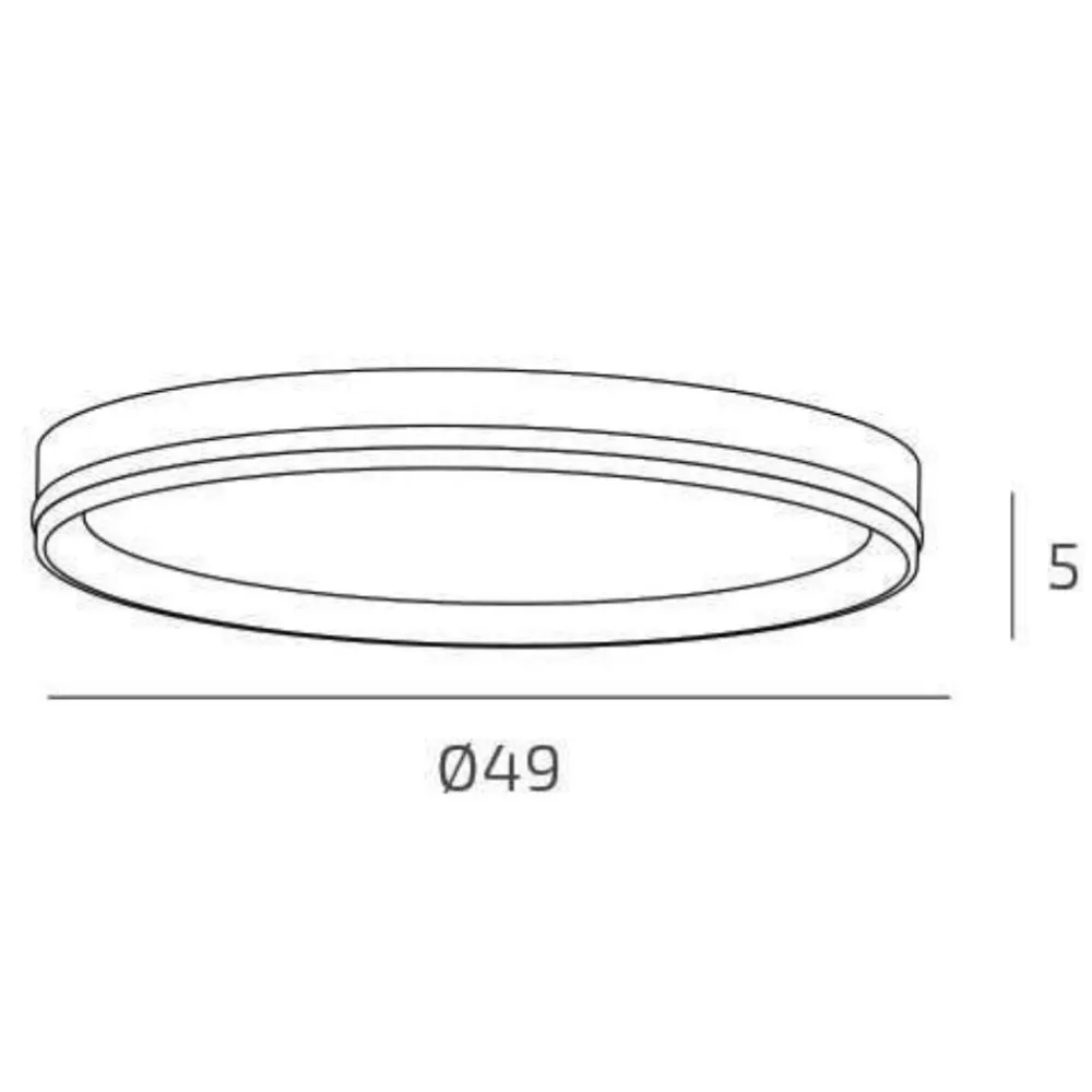 Plafoniere Moderne-Top Light Plafoniera rotonda moderna bianca 44w led cct biemissione luce area