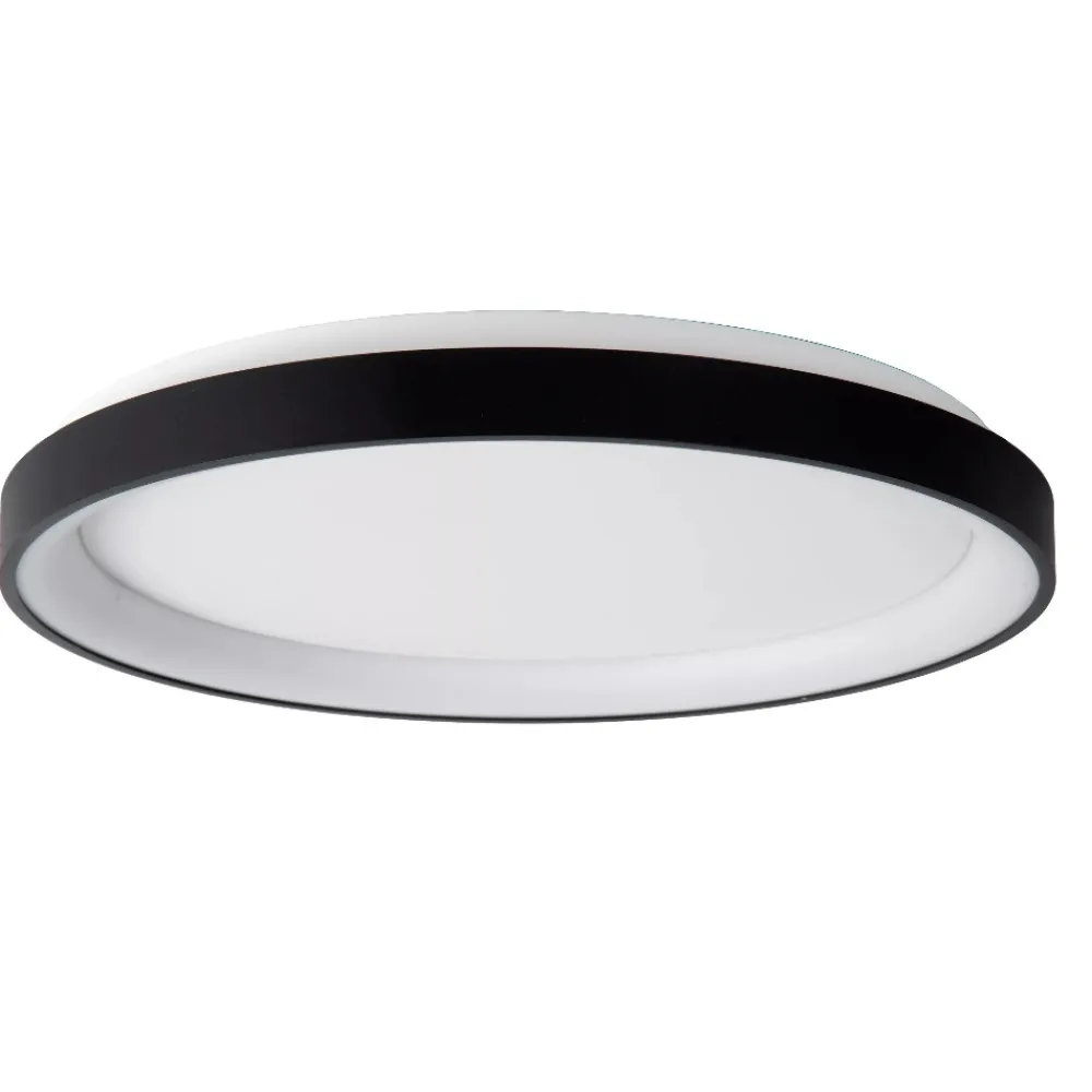 Plafoniere Moderne-Selezionato da Mazzolaluce Plafoniera rotonda nera 48cm led 38w 2700k dimmerabile moderna