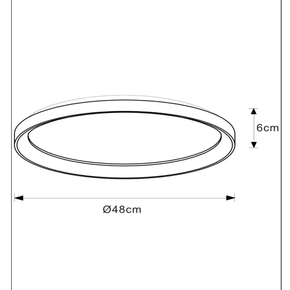 Plafoniere Moderne-Selezionato da Mazzolaluce Plafoniera rotonda nera 48cm led 38w 2700k dimmerabile moderna