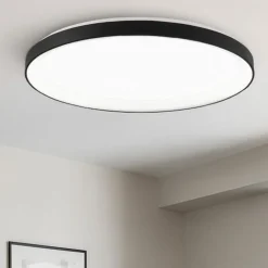 Plafoniere Moderne-Selezionato da Mazzolaluce Plafoniera rotonda nera 58cm led 50w 3000k dimmerabile