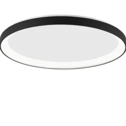 Plafoniere Moderne-Selezionato da Mazzolaluce Plafoniera rotonda nera 58cm led 50w 3000k dimmerabile