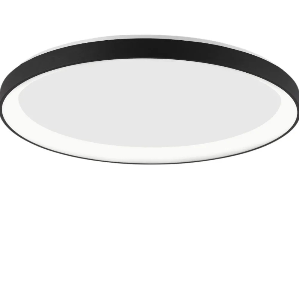 Plafoniere Moderne-Selezionato da Mazzolaluce Plafoniera rotonda nera 58cm led 50w 3000k dimmerabile