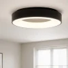 Plafoniere Moderne-Selezionato da Mazzolaluce Plafoniera rotonda nera led 3000k moderna 45cm 27w dimmerabile