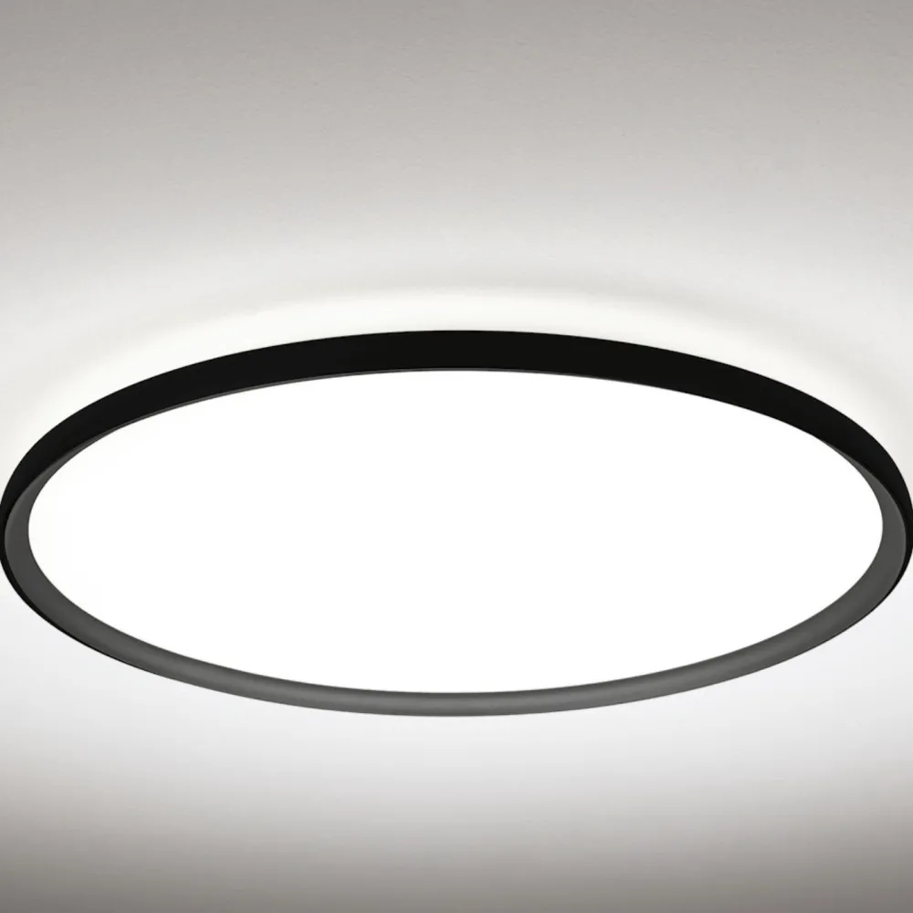 Plafoniere Moderne-Vivida International Plafoniera rotonda nera led 84w 3000k 4000k soggiorno vivida atena