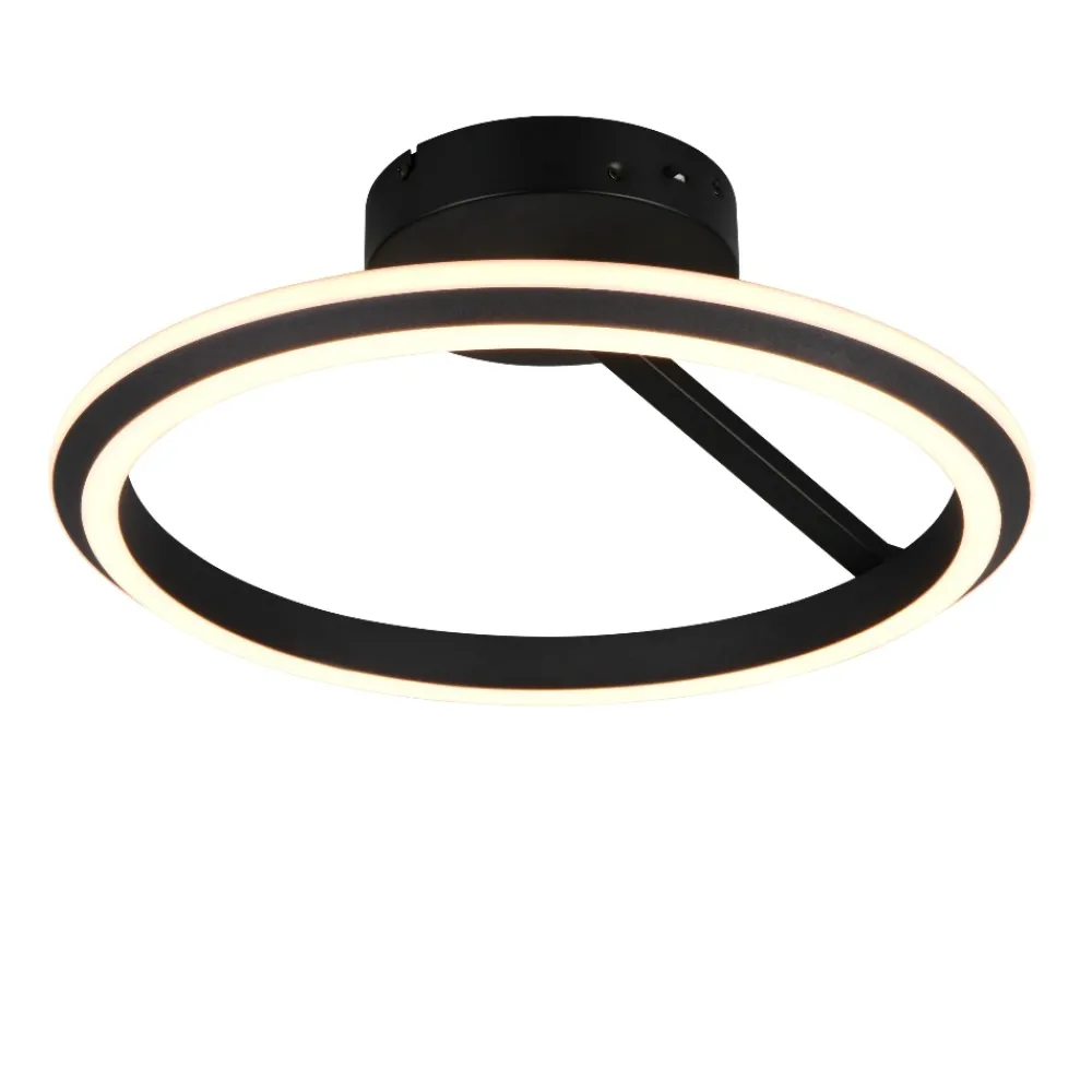 Plafoniere Moderne-Selezionato da Mazzolaluce Plafoniera rotonda nera moderna led dimmerabile da 2300k a 4000k
