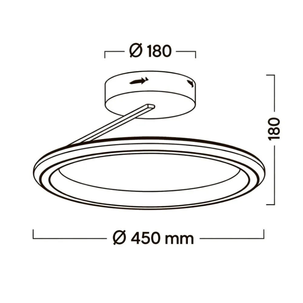 Plafoniere Moderne-Selezionato da Mazzolaluce Plafoniera rotonda nera moderna led dimmerabile da 2300k a 4000k