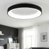 Plafoniere Moderne-Selezionato da Mazzolaluce Plafoniera rotonda nero 65cm moderna led 60w con telecomando app