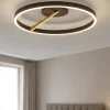 Plafoniere Moderne-Selezionato da Mazzolaluce Plafoniera rotonda nero e oro dimmerabile led da 3000k a 6000k con telecomando
