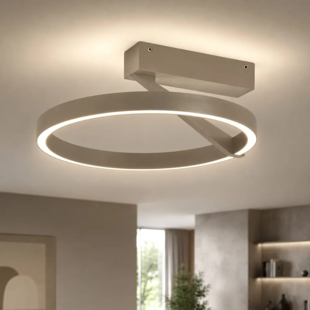 Plafoniere Moderne-Vivida International Plafoniera rotonda sabbia led 33w 3000k 4000k vivida meridiana