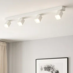 Plafoniere Moderne-Ideal Lux Plafoniera rudy pl4 square con faretti led 7w 3000k