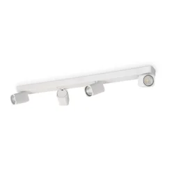 Plafoniere Moderne-Ideal Lux Plafoniera rudy pl4 square con faretti led 7w 3000k