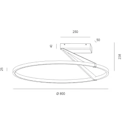 Plafoniere Moderne-Vivida International Plafoniera sabbia led 51w 3000k 4000k vivida meridiana