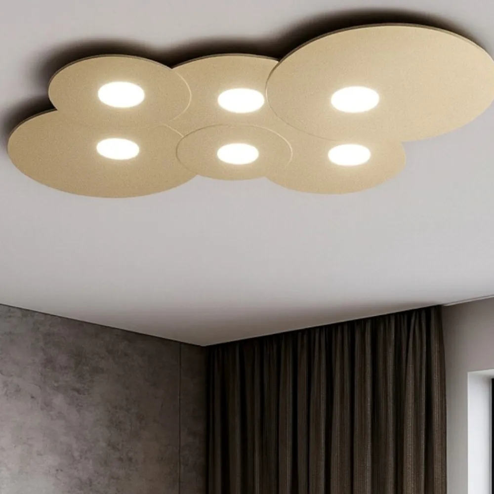 Plafoniere Moderne-Top Light Plafoniera sabbia per soggiorno design moderna