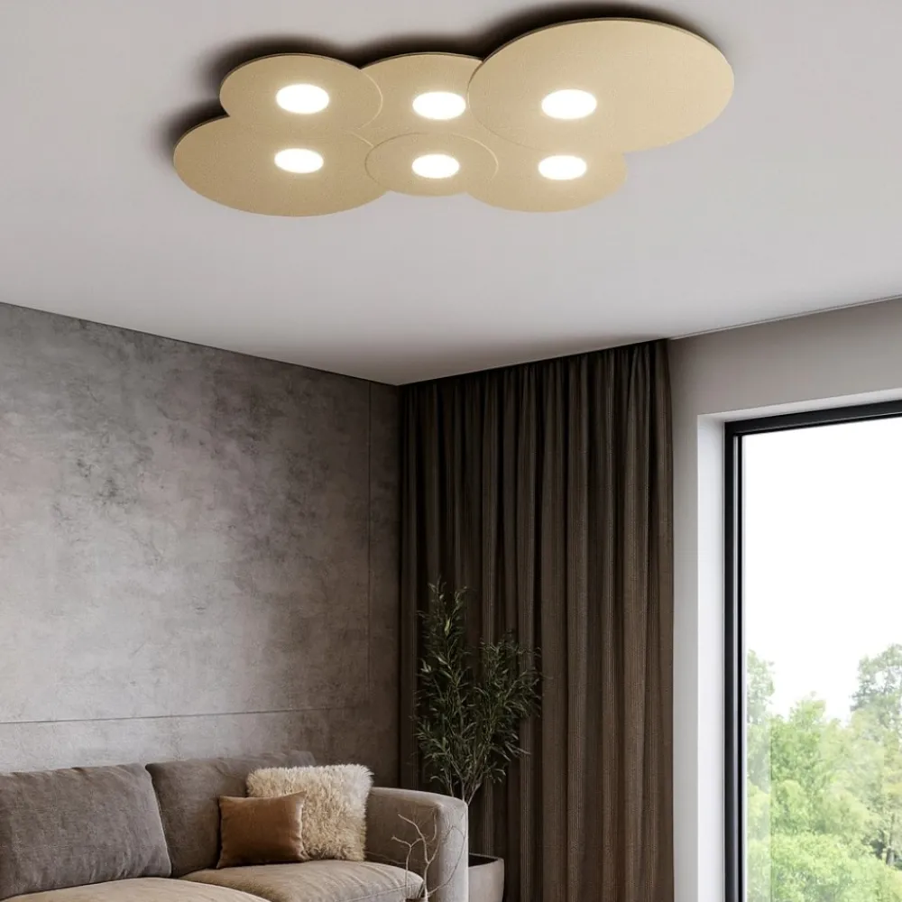 Plafoniere Moderne-Top Light Plafoniera sabbia per soggiorno design moderna