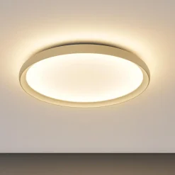 Plafoniere Moderne-Top Light Plafoniera sabbia rotonda per cucina biemissione luce led cct plana