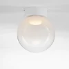Plafoniere Moderne-Selezionato da Mazzolaluce Plafoniera sfera di vetro bianco sfumato da soffitto led 7w 3000k dimmerabile