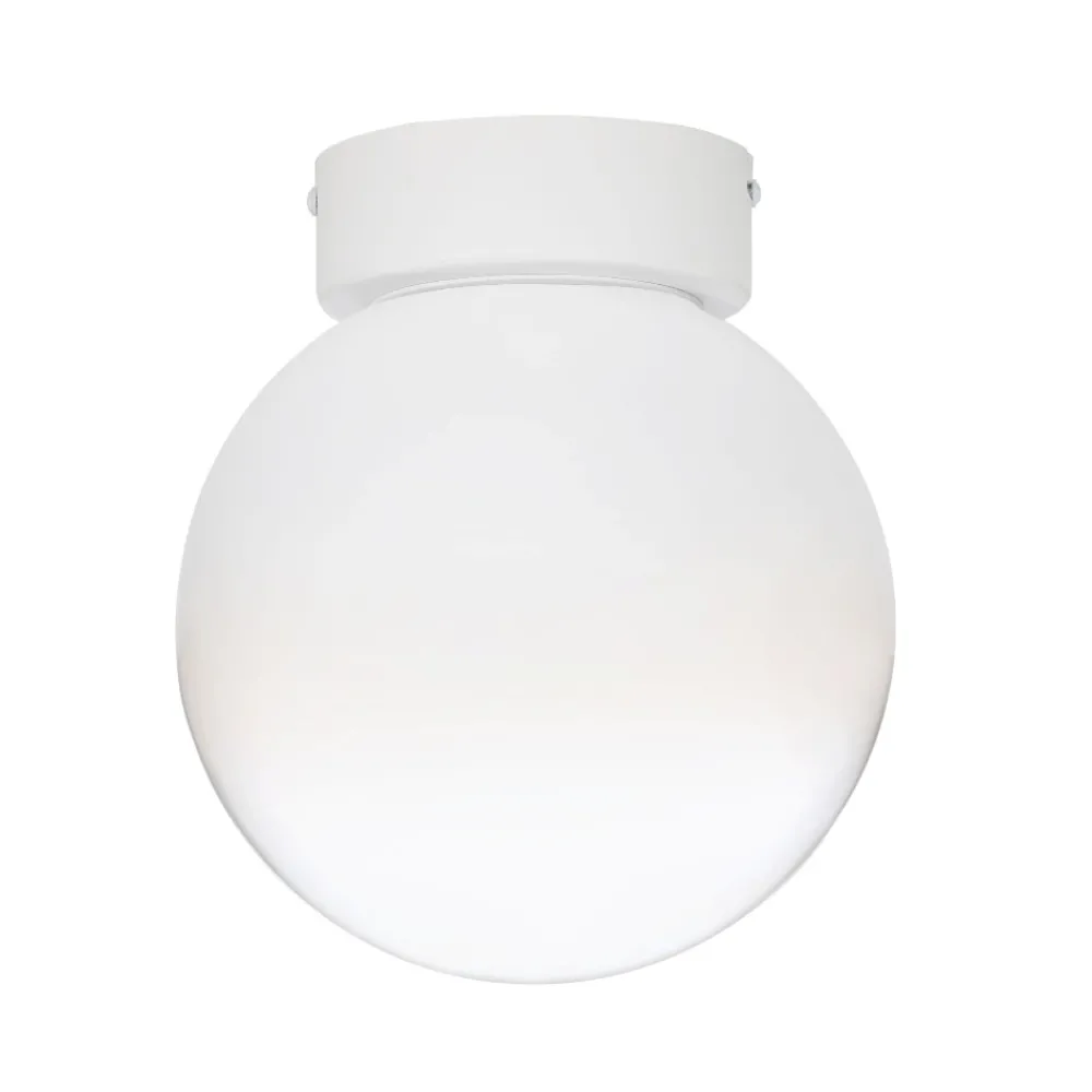 Plafoniere Moderne-Selezionato da Mazzolaluce Plafoniera sfera di vetro bianco sfumato da soffitto led 7w 3000k dimmerabile