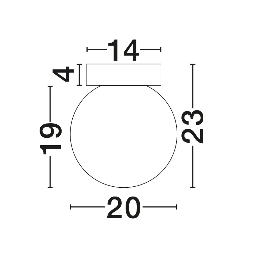 Plafoniere Moderne-Selezionato da Mazzolaluce Plafoniera sfera di vetro bianco sfumato da soffitto led 7w 3000k dimmerabile