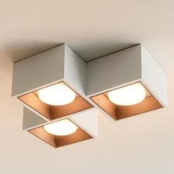 Plafoniere Moderne-Sforzin Illuminazione Plafoniera sforzin nasso rame in gesso 3 luci moderna