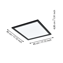 Plafoniere Moderne-Eglo Plafoniera smart da cucina led 2700k a 6500k dimmerabile controllo da remoto app salobrena