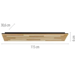 Plafoniere Moderne-Selezionato da Mazzolaluce Plafoniera smart di legno con pannello acustico led 2700k a 5000k con telecomando app