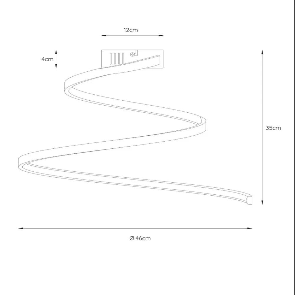 Plafoniere Moderne-Selezionato da Mazzolaluce Plafoniera spirale moderna bianca led dimmerabile per cucina