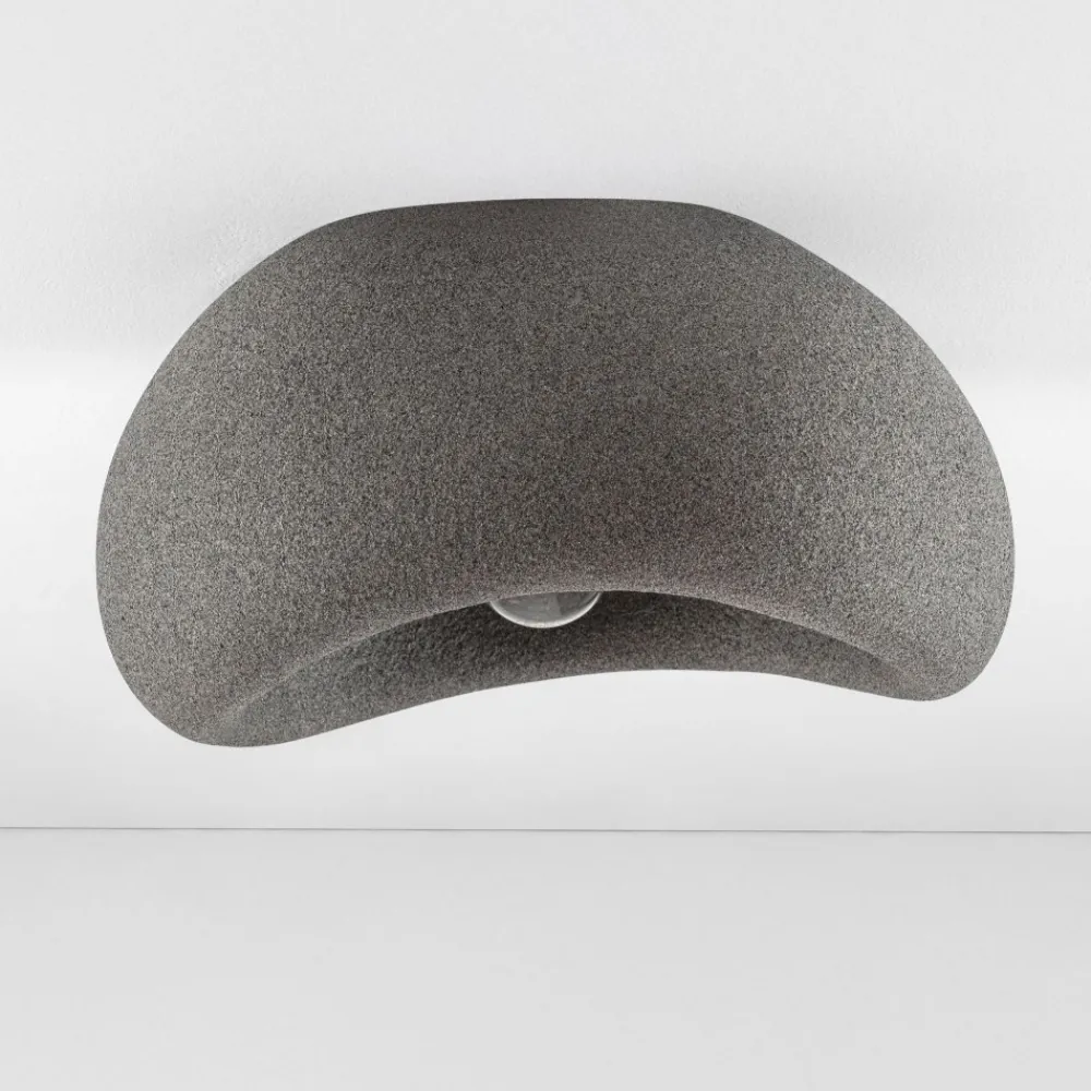 Plafoniere Moderne-Selezionato da Mazzolaluce Plafoniera stile wabi sabi grigio antracite design japandi per soggiorno