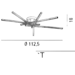 Plafoniere Moderne-Perenz Illuminazione Plafoniera syncro perenz led 70w cct