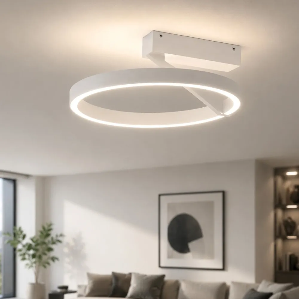 Plafoniere Moderne-Vivida International Plafoniera titanio vivida meridiana led 33w 3000k 4000k