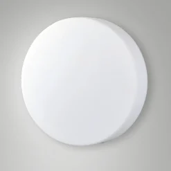 Plafoniere Moderne-Fabas Luce Plafoniera tonda 40cm vetro bianco graff e27