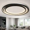 Plafoniere Moderne-Selezionato da Mazzolaluce Plafoniera tonda design moderna led 33w 3000k dimmerabile nera